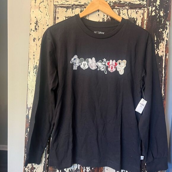 Disney x GAP Black Kids Long Sleeve Shirt. Size S and XXL. NWT. - Picture 1 of 10